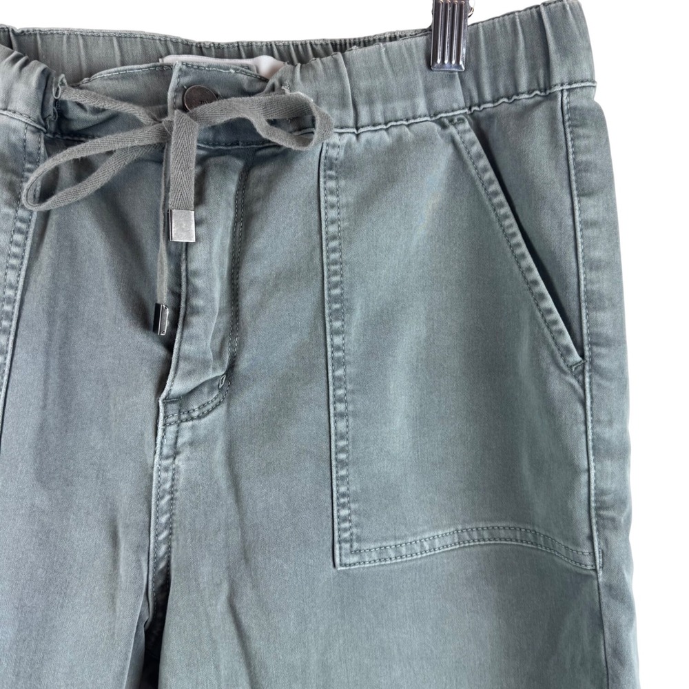 Mica Los Angeles Jogger Pants Women Medium Sage Green Elastic Waist Drawstring